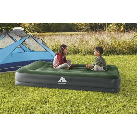 It holds the air well. . Ozark trail air mattress